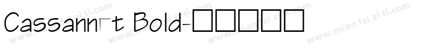Cassannet Bold字体转换